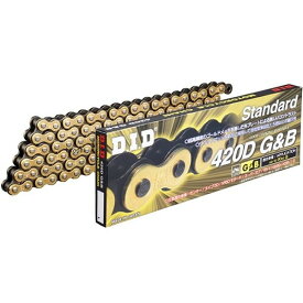 【即納】 DID 大同工業 チェーン 420D スタンダード シリーズ ゴールド/黒 100L クリップ DID 420D-100L RJ(クリップ) G&B JP店