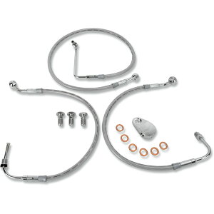 【USA在庫あり】 グッドリッジ GOODRIDGE フロント ブレーキライン3本セット 84年-07年 FLHT +6インチ(152mm) 1741-2774 JP店