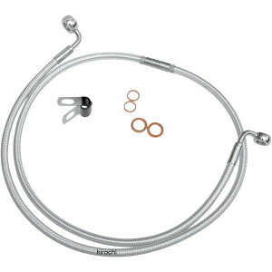 【USA在庫あり】 マグナム MAGNUM フロント ブレーキライン 7/16インチ/90°58インチ(1473mm) クローム 1741-3309 JP店