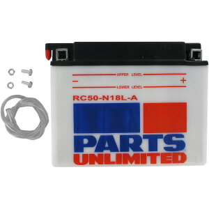 �yUSA�݌ɂ���z Y50-N18L-A �p�[�c�A�����~�e�b�h Parts Unlimited �ϋv�o�b�e���[ �J���^ 84�N-96�N FLT/FLH RC50-N18L-A2 JP�X