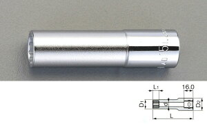 �y���[�J�[�݌ɂ���z �G�X�R ESCO 1/2sqx20mm �f�B�[�v�\�P�b�g 000012227028 JP�X