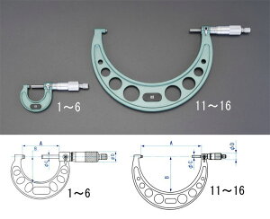 【メーカー在庫あり】 エスコ ESCO 50- 75mm マイクロメーター 000012228163 JP店