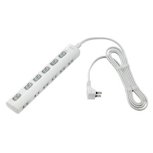 �y���[�J�[�݌ɂ���z �G�X�R ESCO AC125V/15Ax 2m �^�b�v(6���E�ʃX�C�b�`) EA815GL-58A JP�X