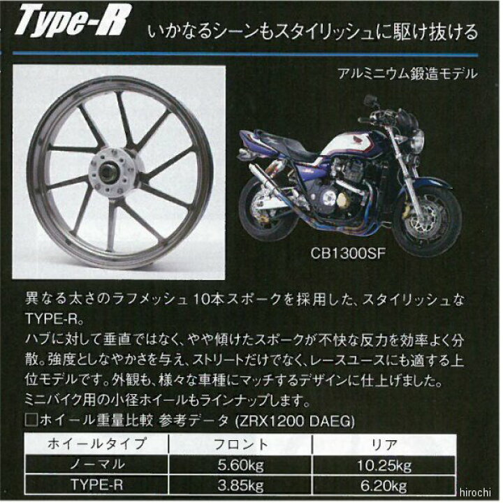 楽天市場】ゲイルスピード GALE SPEED リアホイール TYPE-R 550-17 92 