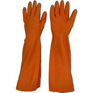 【メーカー在庫あり】 215OM (株)東和コーポレーション トワロン 天然ゴム手袋 トワローブ天然ゴムあつ手ロング オレンジ M 215-O-M JP店
