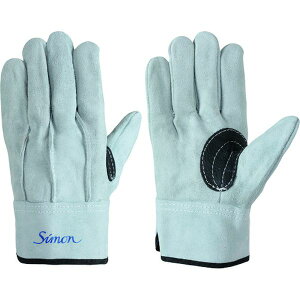 【メーカー在庫あり】 107AAAKGA (株)シモン シモン 牛床革手袋 107AAA黒銀当 107AAAKGA-L JP店