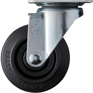 【メーカー在庫あり】 420BBSFR100 静音旋回式ゴム車輪(ナイロンホイール・ラジアルボールベアリング)100mm 420BBS-FR100-BAR01 JP店
