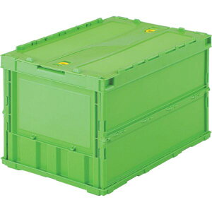 【メーカー在庫あり】 TRC50B トラスコ中山(株) TRUSCO オリコン 薄型折りたたみコンテナ 50L ロックフタ付 グリーン 緑 TR-C50B JP店