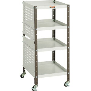 【メーカー在庫あり】 VS1P2 トラスコ中山(株) TRUSCO V型ツールワゴン 350X420XH798 4段 Pパネル付 VS-1P2 JP店