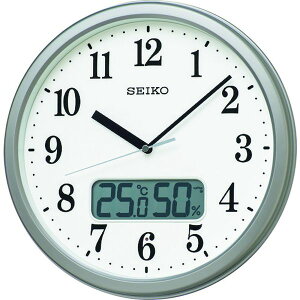 【メーカー在庫あり】 セイコータイムクリエーション(株) SEIKO 電波掛時計 “KX244S” (温度湿度表示付き) KX244S JP店