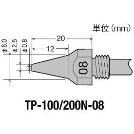 【メーカー在庫あり】 TP100N08 太洋電機産業(株) グット TP-100用 替ノズル φ0.8 TP-100N-08 JP店