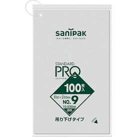 【メーカー在庫あり】 L09HCL 日本サニパック(株) サニパック L09H規格袋吊り下げタイプ(0.03)9号 L09H-CL JP店