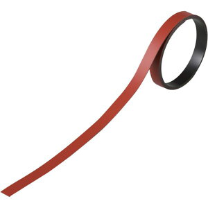 【メーカー在庫あり】 テープ状カラーマグネット 赤 マグネ10R 10mm幅×1m×0.8mm 3本組 312014 JP店