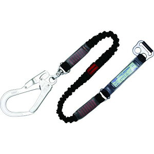【メーカー在庫あり】 胴ベルト型墜落制止用器具用ランヤード(伸縮タイプ)ノビロン(BK)ショックアブソーバ+B環・フック D環止めなし TBL-AB-NV593SV-BK-N-BP JP店