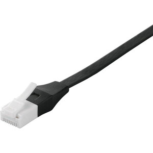 �y���[�J�[�݌ɂ���z Cat6A �c���̐܂�Ȃ�LAN�P�[�u�� �t���b�g �X�g���[�g 0.5m �u���b�N BSLS6AFU05BK JP�X