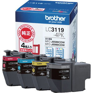 �y���[�J�[�݌ɂ���z LC31194PK �u���U�[�H��(��) �u���U�[ �C���N�J�[�g���b�W 4�F�p�b�N LC3119-4PK JP�X