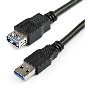 【メーカー在庫あり】 USBケーブル/A-A/2m/USB 3.0/5Gbps/延長用/オス・メス/BK USB3SEXT2MBK JP店