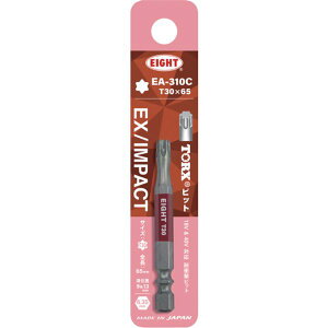 �y���[�J�[�݌ɂ���z �g�[�V�����r�b�g EX/IMPACT TORX�J���[�r�b�g�P�i T30×65mm �����a9mm��13mm EA-310C T30 X 65 JP�X