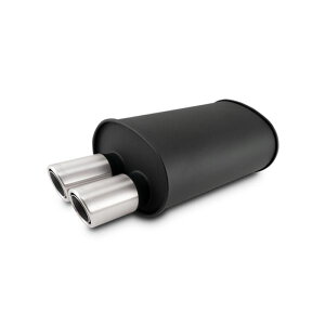 yUSA݌ɂz Vibrant Streetpower Flat Blk }t[ 9.5x6.75x15in Body 2.5in Cbg ID 3in Tip OD w/Dual Angle Tips vib12315 JPX