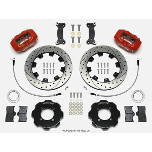 �yUSA�݌ɂ���z Wilwood Forged Dynalite �t�����g Hat Kit 12.19in Drilled Red 2016-Up Mazda MX5 Miata w/ Lines wil140-14233-DR JP�X