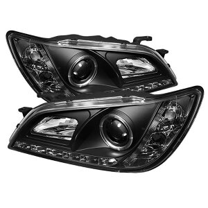 �yUSA�݌ɂ���z Spyder Lexus IS300 01�N-05�N �v���W�F�N�^�[ �w�b�h���C�g Xenon/HID - LED Halo DRL �u���b�N PRO-YD-LIS01-HID-DRL-BK spy5029898 JP�X