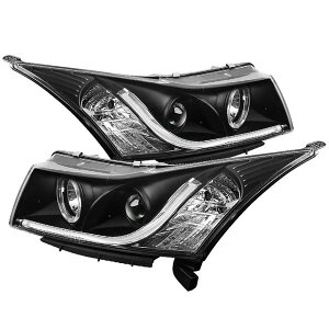 �yUSA�݌ɂ���z Spyder �V�{���[ Cruze 11�N-14�N �v���W�F�N�^�[ �w�b�h���C�g Light �`���[�u DRL �u���b�N PRO-YD-CCRZ11-LTDRL-BK spy5074164 JP�X