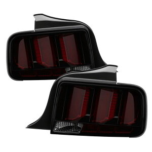 【USA在庫あり】 Spyder 05年-09年 Ford Mustang (Red Light Bar) LED テールライト スモーク ALT-YD-FM05V3-RBLED-SM spy5086723 JP店