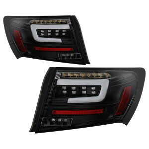 �yUSA�݌ɂ���z Spyder 08�N-11�N �X�o�� Impreza WRX 4DR LED �e�[�����C�g �u���b�N ALT-YD-SI084D-LED-BK spy5087966 JP�X