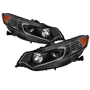 �yUSA�݌ɂ���z Spyder Xtune 09�N-14�N Acura TSX �v���W�F�N�^�[ �w�b�h���C�g - Light Bar DRL �u���b�N PRO-JH-ATSX09-LB-BK spy9042218 JP�X
