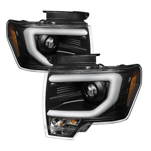 yUSA݌ɂz Spyder Ford F150 09N-14N vWFN^[ wbhCg Halogen Model- Light Bar DRL ubN PRO-YD-FF15009-LBDRL-BK spy5077592 JPX