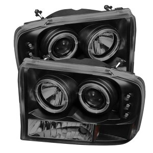 yUSA݌ɂz Spyder Ford F250 Super Duty 99N-04N vWFN^[ Version 2 LED Halo LED ubN X[N spy5078452 JPX