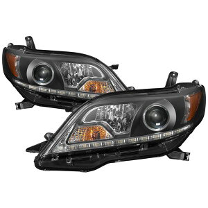 �yUSA�݌ɂ���z Spyder �g���^ Sienna 2011�N-2014�N �v���W�F�N�^�[ �w�b�h���C�g - DRL LED �u���b�N PRO-YD-TSEN11-DRL-BK spy5083982 JP�X