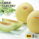 《予約開始》青森県産 アムさんメロン 3玉入（秀品） 送料無料 つがりあん メロン アムあん ギフト お中元 お中元ギフト お見舞い 最 高級 お取り寄せ 通販 青森 お中元 御中元 夏 ギフト 弘果【6月下旬～7月中旬 ご予約順にて順次発送※配送指定不可※】