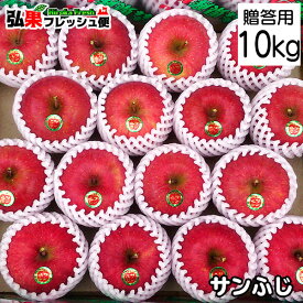 【贈答用】サンふじ 約10kg前後 28個〜40個入 送料無料 青森県 産 リンゴ 林檎 通販 御歳暮 お歳暮 フルーツ ギフト 贈り物 ご挨拶用 高級 感 のし対応可 配送指定可 10キロ 人気