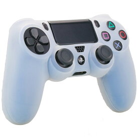 PS4 コントローラー用シリコンケース 《ホワイト》 スキンケース 保護カバー[定形外郵便、送料無料、代引不可]