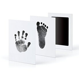 汚れない手形足形キット ブラック 赤ちゃん 手型 足型 スタンプ 出産祝い 新生児 犬 猫[定形外郵便、送料無料、代引不可]