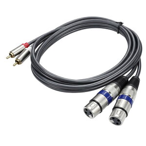RCA�I�X×2 - XLR���X×2 XLR RCA �ϊ��P�[�u�� 1.5m �}�C�N �L���m���P�[�u��[�䂤�p�P�b�g�����A���������A����s��]