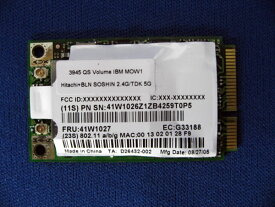 バルク品 intel PCI Express mini Card 無線LANモジュ-ル 466Q-WM3945AG[無線LAN][定形外郵便、送料無料、代引不可]