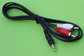オーディオケーブル 3.5mmステレオミニプラグ-RCAプラグ×2(赤白) 1m[その他AV][ケーブル類][定形外郵便、送料無料、代引不可]