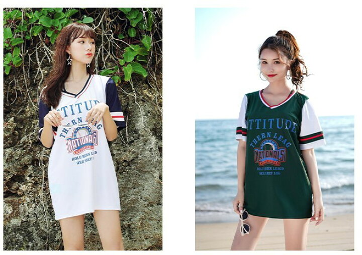 楽天市場 水着 タンキニ レディース トップス カジュアル 夏 高校生 中学生 10代 代 ビキニ スポーティー 3点セット 体型カバー ホワイト グリーン ユニフォーム ゆったり かわいい セクシー Hiromare