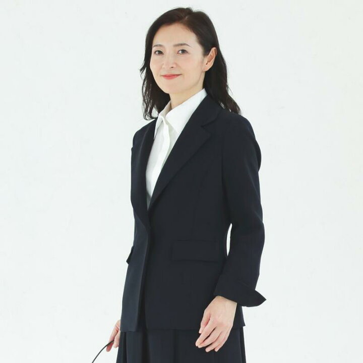 楽天市場】【34%OFF】ウール100％ 紺ブレ ロング テーラードジャケット 