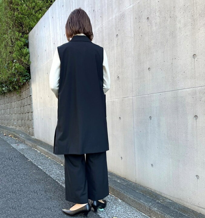 楽天市場】ウール ウォッシャブル ロング ジレ セットアップ パンツ 