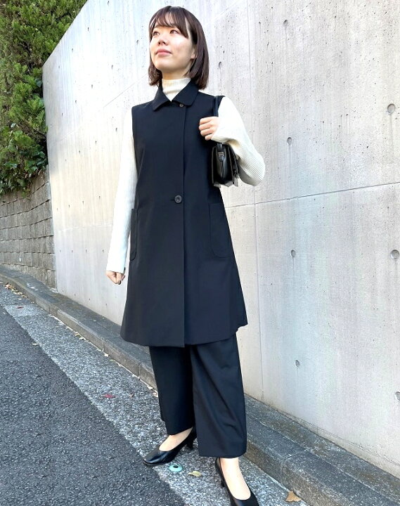 楽天市場】洗える ウール ロング ジレ セットアップ パンツスーツ 入学  