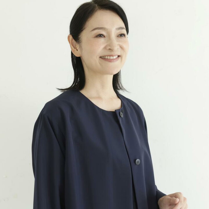 楽天市場】お受験 コート 付け襟 比翼 ロング ノーカラーコート ステン  