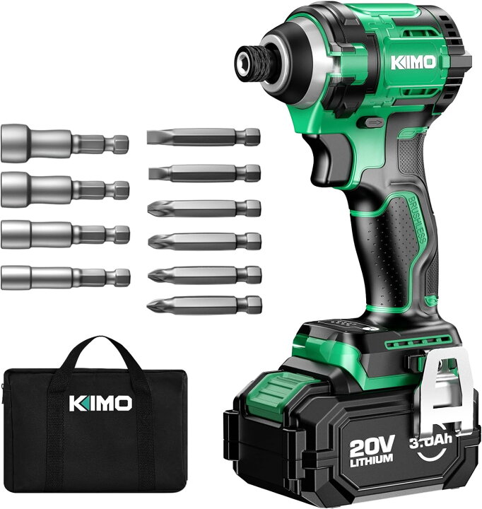楽天市場】KIMO インパクトドライバー 最大トルク200N·m 高回転 