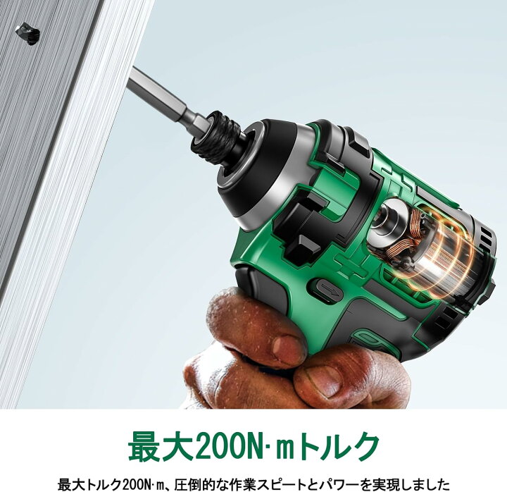 楽天市場】KIMO インパクトドライバー 最大トルク200N·m 高回転 
