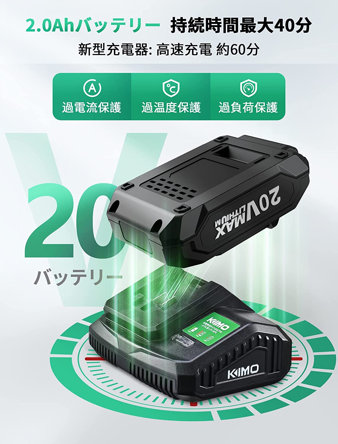 楽天市場】KIMO 高圧洗浄機 コードレス 軽量1.5kg 小型高圧洗浄機 充電