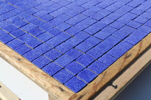 スモークガラスモザイクタイル 20ミリ角 C-71 コバルトブルー DIY クラフト