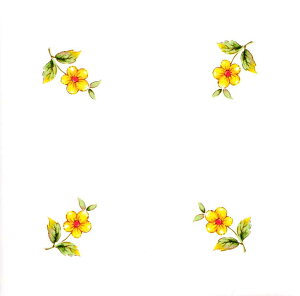 タイル 100角 絵タイル デザインタイル リンゴ小 内装用タイル クラフト DIY 【97.7ミリ×97.7ミリ×5ミリ厚/黄花4C】