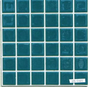 DIYタイル そのまま貼れる タイルシール 23ミリ角 深緑色 DIYタイル 目地材不要でお手軽施工 目地材不要 シールでもしっかり施工 【25-04Vシールタイプ】